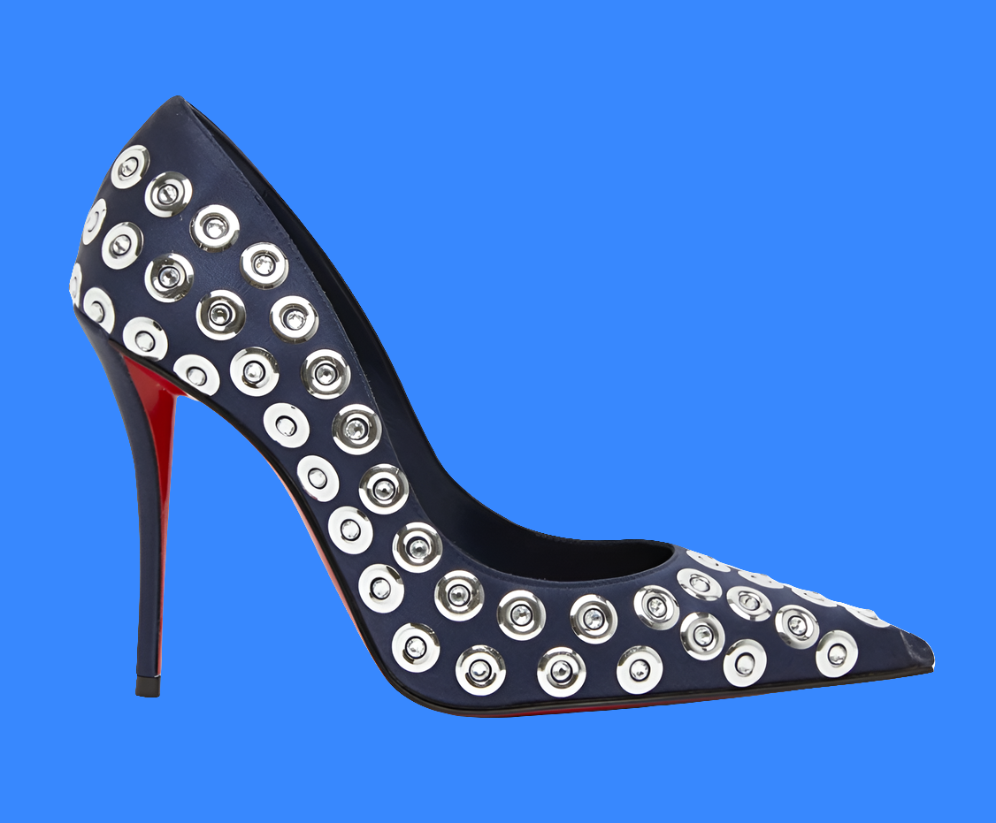 Christian Louboutin Miss Z Silk Crystal Red Sole Pumps