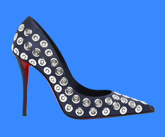 Christian Louboutin Miss Z Silk Crystal Red Sole Pumps