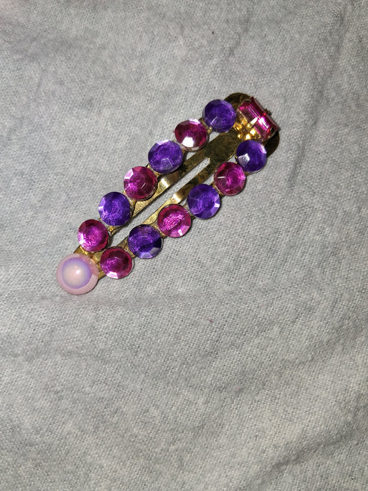 COCOMONEY HAIR CLIP 3INCH CUSTOM 1 OF A KIND PIECE with gemstones