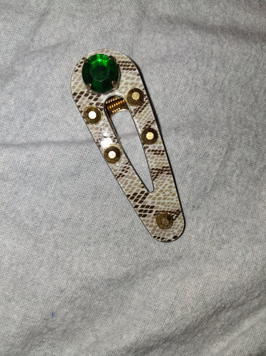COCOMONEY HAIR CLIP 3INCH CUSTOM 1 OF A KIND PIECE with gemstones