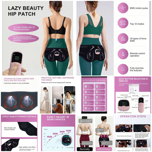 Electric EMS Hips Trainer Butt Muscle Stimulator With Remote Control Buttocks Toner Lifting Body Equipment