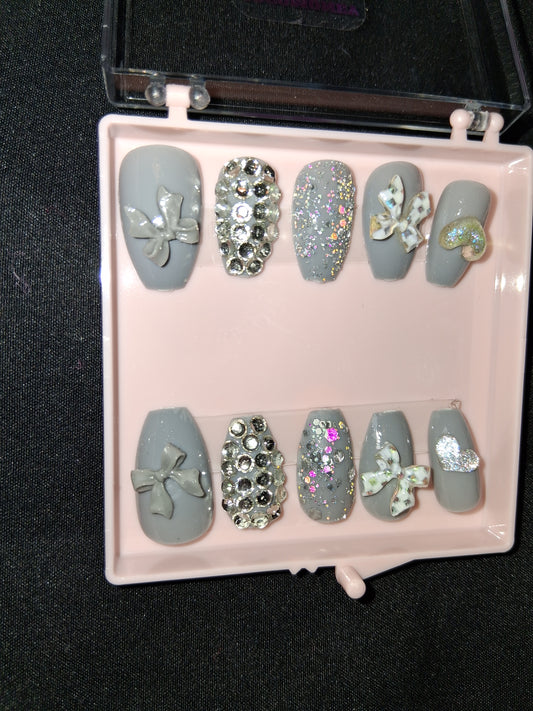 COCOMONEY NAILS CUSTOM ONE OF A KIND PIECES WITH NAIL BAG AND FREE GIFTS ACRYLIC