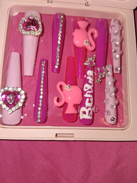COCOMONEY NAILS CUSTOM 1 OF 1 GLUE ON PRESS ON COMES WITH FREE GIFTS #p45