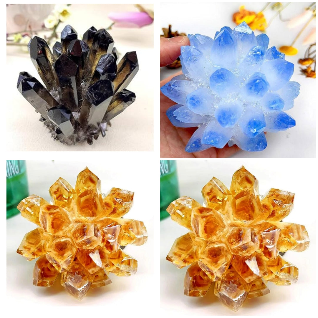 1pc Unique Natural Crystal Cluster Specimen
Size is about 2.00-3.00'',Weight:about 0.6-1.1lb (300) Grams/pc;Quantity:1 pc. Each set is unique and dimensions do vary.
Crystals are natural,vary in sizes,shapes,raw quartz crystal