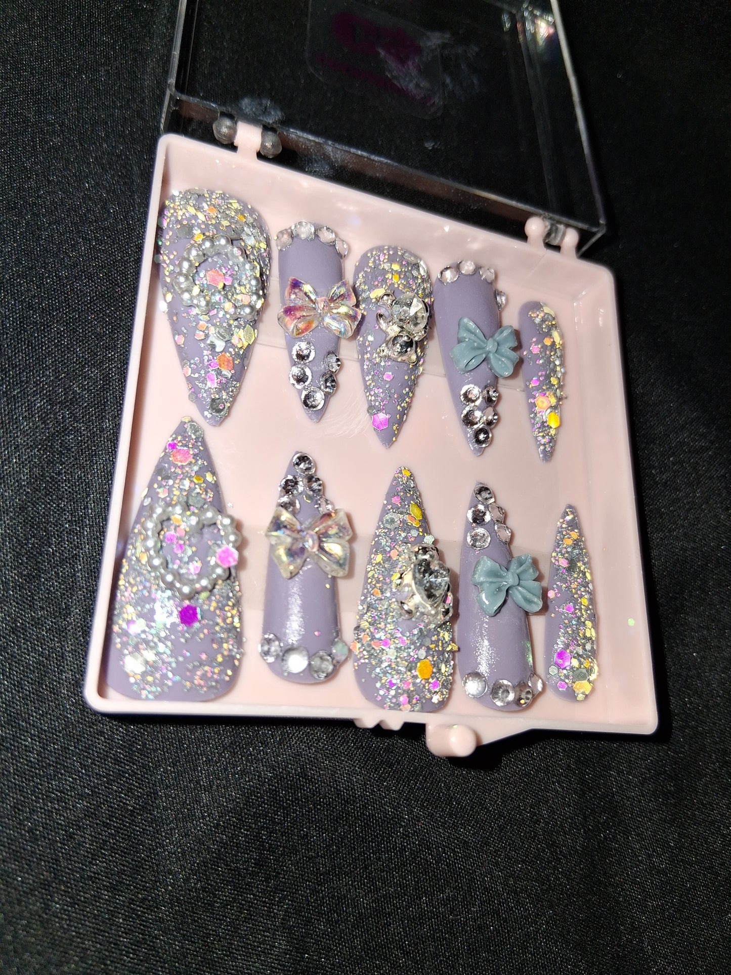 COCOMONEY NAILS CUSTOM ONE OF A KIND PIECES WITH NAIL BAG AND FREE GIFTS ACRYLIC