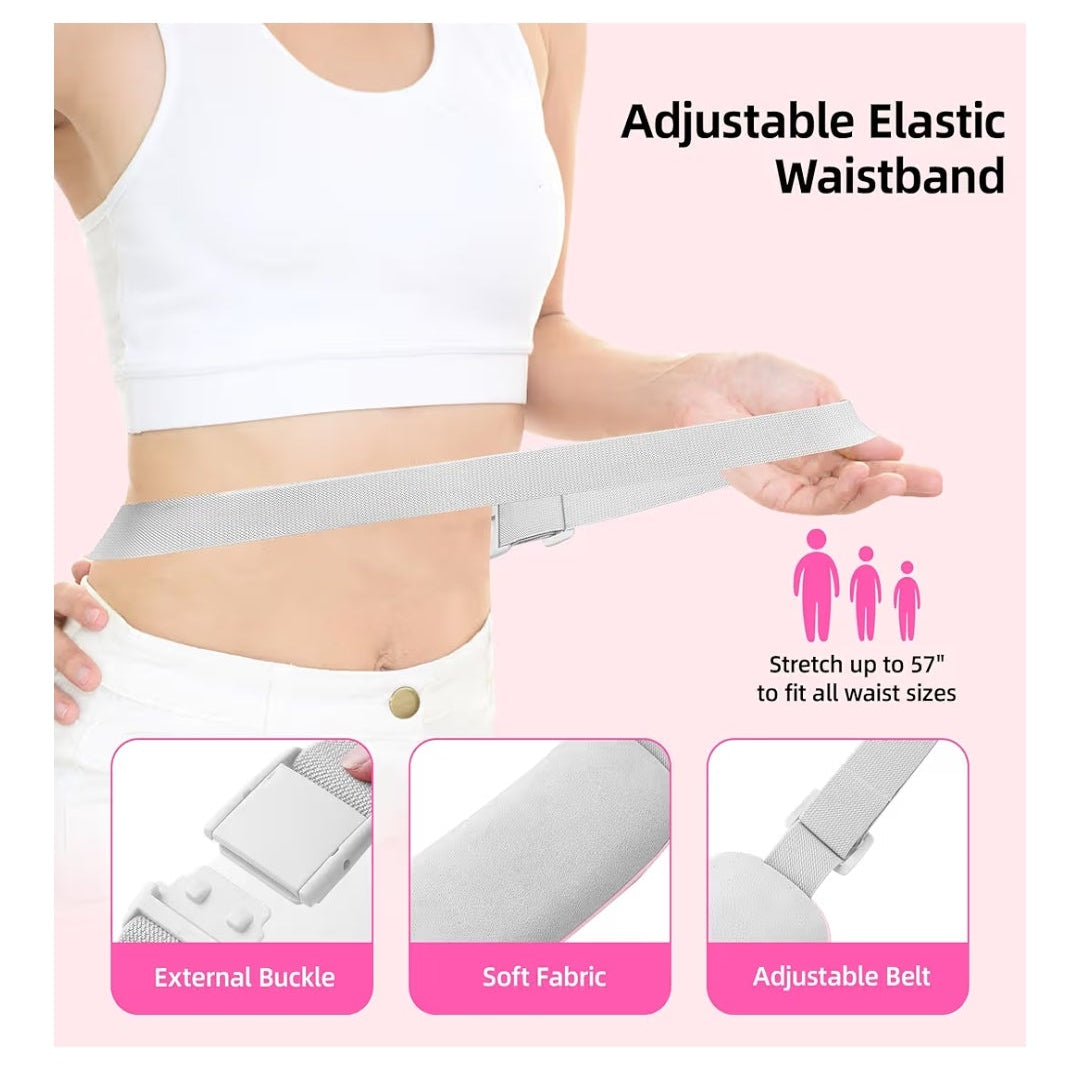 Portable Heating Pad Period Cramps: 2 Timer 6 Heat Levels 6 Vibration Modes Cordless Electric Heating Pad for Back Pain Relief Menstrual Heating Pad Christmas Stocking Stuffer Pink