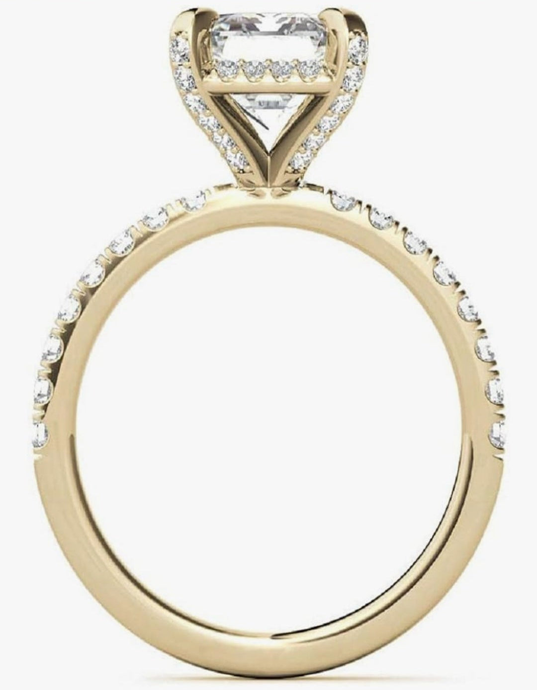 14K Solid Yellow Gold Handmade Engagement Ring 2.00 CT Radiant Cut Moissanite Diamond Solitaire Wedding/Bridal Ring for Women/Her Awesome Ring