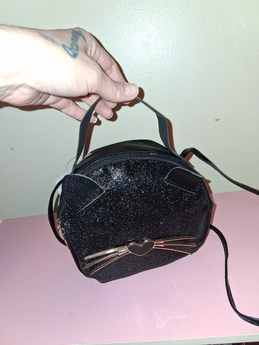 COCOMONEY MINI PURSE BLACK CAT 6IN BY 6IN BY 2IN only 1