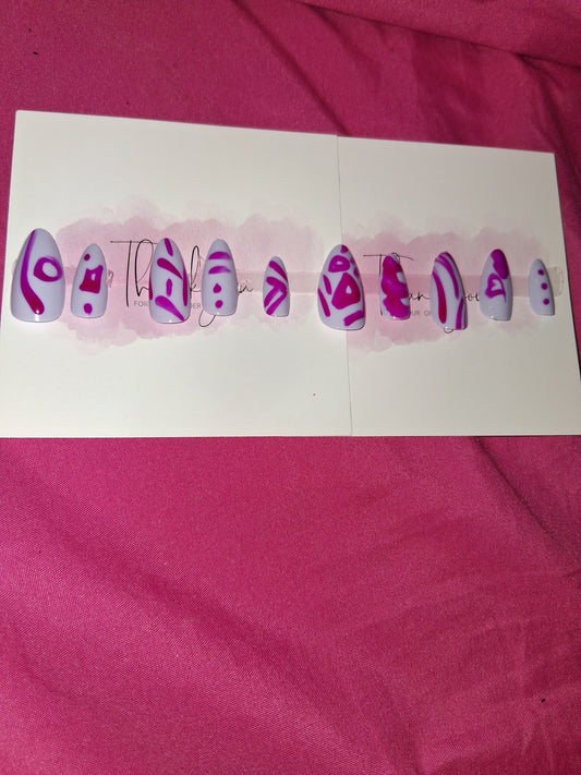 COCOMONEY NAILS CUSTOM 1 OF 1 GLUE ON PRESS ON COMES WITH FREE GIFTS #g7