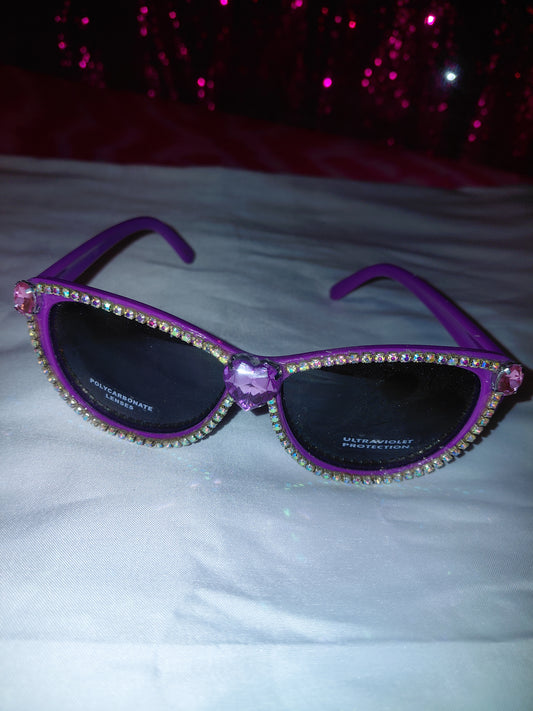 Cocomoney Glasses custom 1 of 1 pair sunglasses gemstones plastic materials uv COCOMONEY.STORE