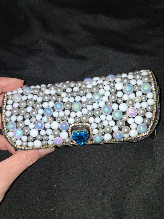 COCOMONEY Glasses Case Custom 1 OF A KIND PIECE GEMSTONES Velcro Closure