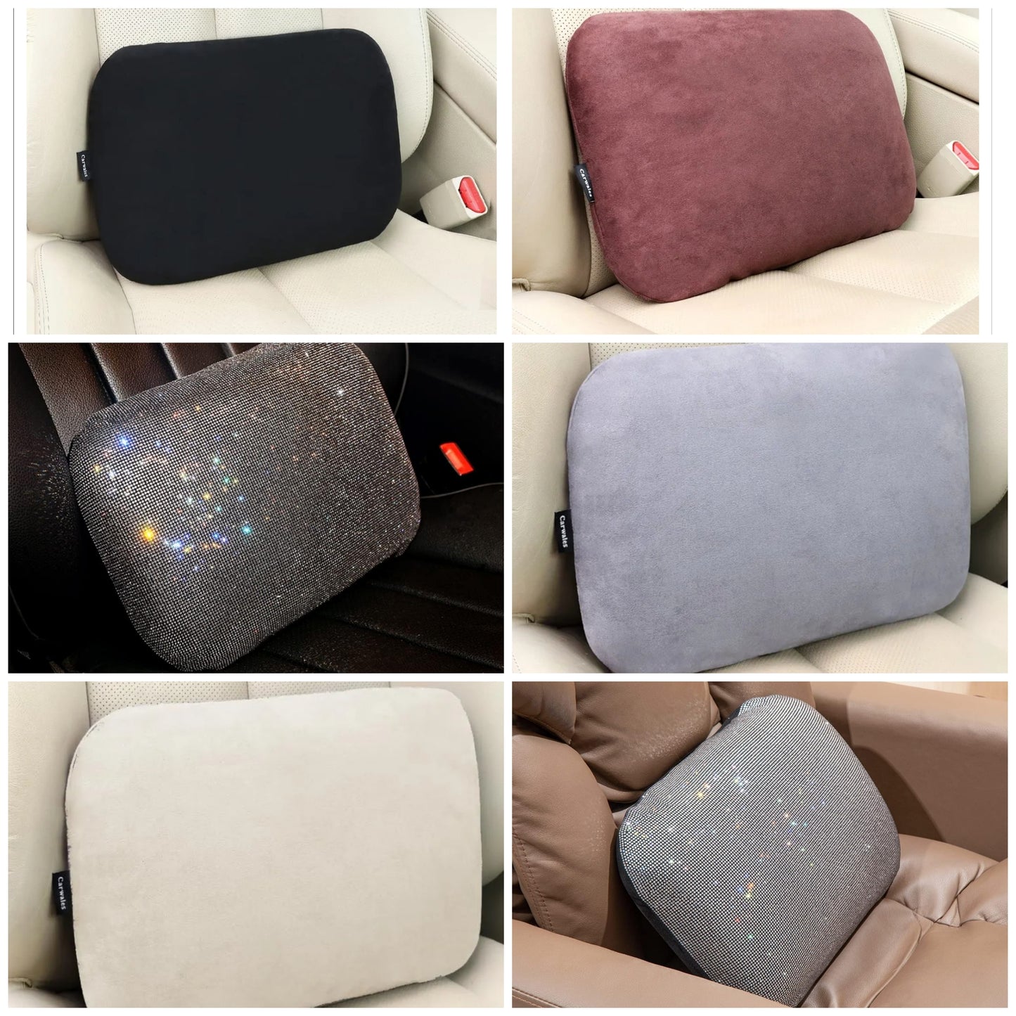Lumbar Support Pillow for Car Driving Seat Soft Latex Lower Back Support Relax Home Desk Office Accessories Chair Cushion Pain Relief