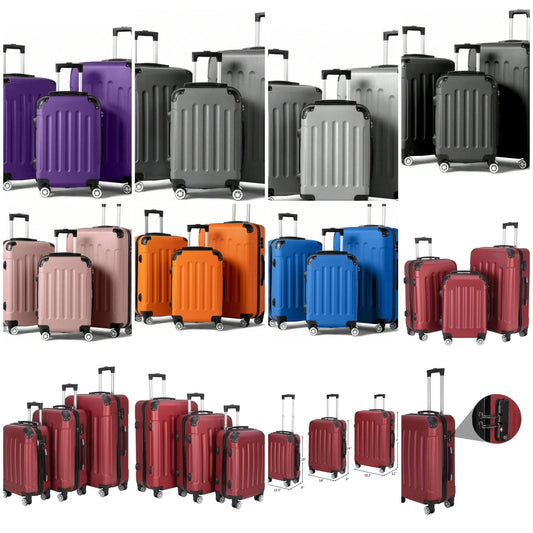 3 pieces Portable ABS Trolley Case Luggage 20" / 24" / 28" in COCOMONEY