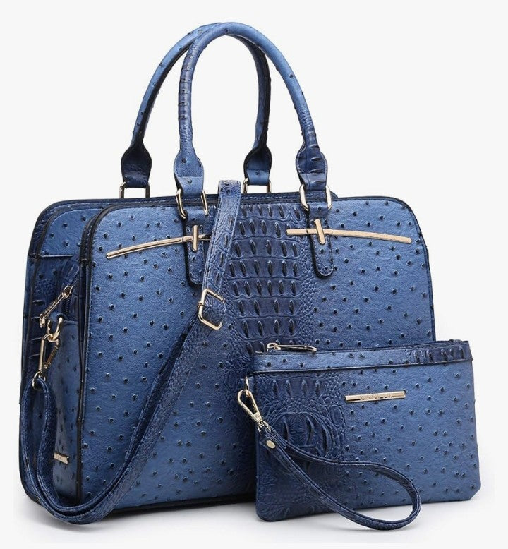 Women Handbag Wallet Tote Bag Shoulder Bag Hobo Bag Top Handle Satchel Purse Set 2pcs w/ 3 Compartments