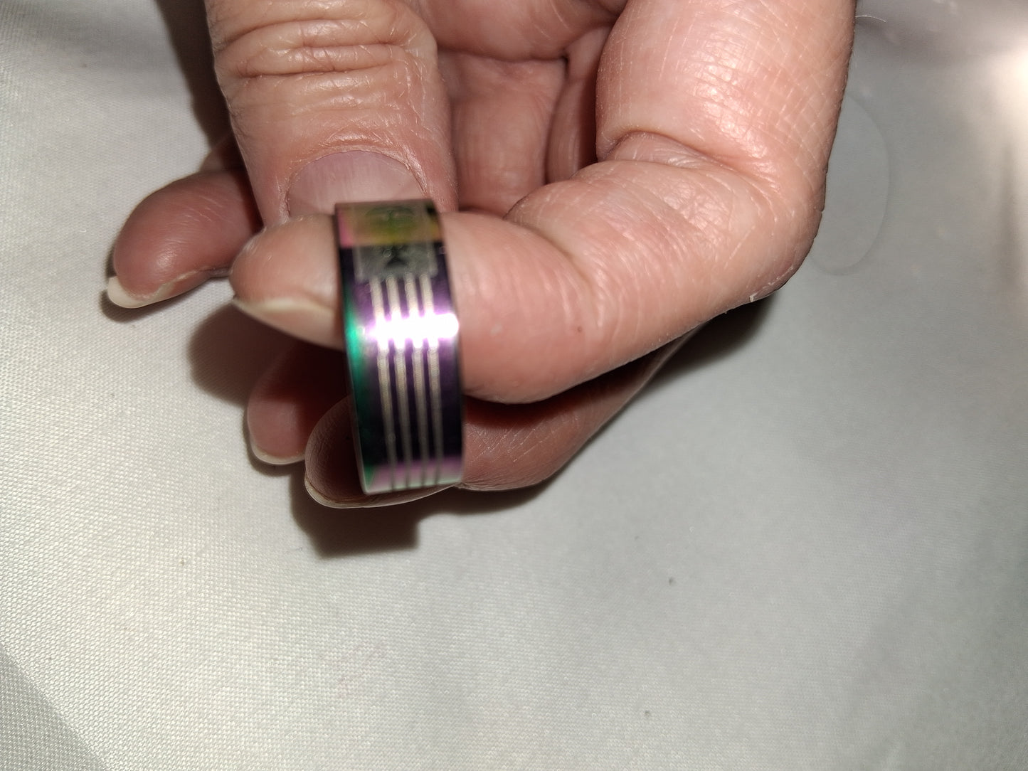 Mens stainless steel ring lords prayer