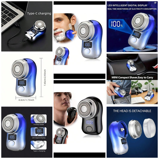Men's Electric Shaver, USB Charging, Digital Display Function, Compact And Portable, Suitable For Business Trips, A Holiday Gift For Men