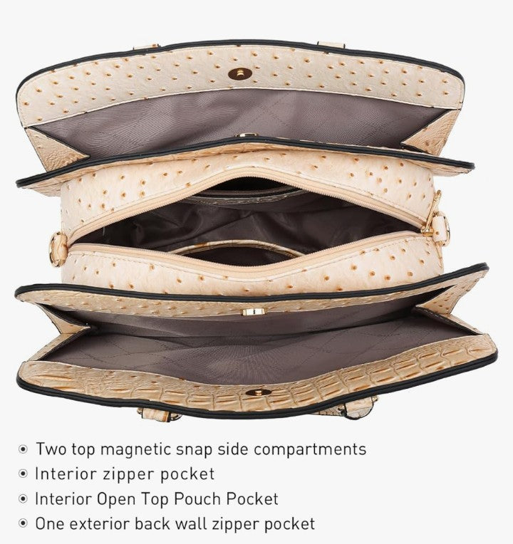 Women Handbag Wallet Tote Bag Shoulder Bag Hobo Bag Top Handle Satchel Purse Set 2pcs w/ 3 Compartments