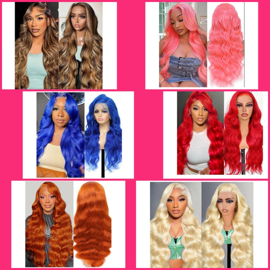 28-30 or 32 inch Human Hair Wig 200 Density 13x4 Body Wave HD Lace Front Wigs Human Hair Pre Plucked Red HD Lace Frontal Wig Colored Wigs Human Hair
