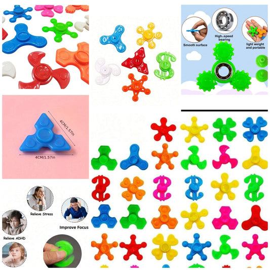 Mini Fingertip Spinning Tops, Simple Plastic Tops Toys, Multi-Shape Sensory Finger Toys - Party Favors, Gift Bag Fillers, Classroom Rewards, Party Supplies,Party Bag Fillers Toys,Fidget Toys,Party Favors