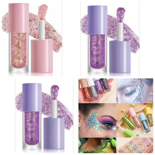 1pc Shiny Glitter Gel Makeup Holographic 3d Sparkly Pet Glitters For Face, Eyes, Body, Hair Diy Art, Easy To Apply And Clean, Perfect For Music Festival, Outdoor Party, Salon, Family Creative Day, Anniversary Gifts