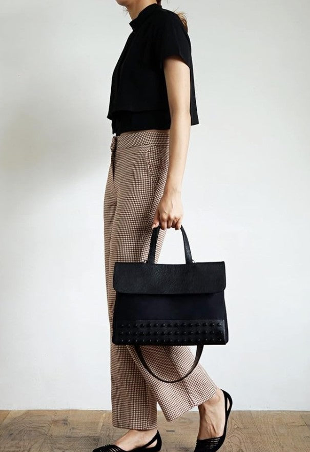 Black Studs Ladies Women's Tote Bag Shoulder Bag for Travel Daily Bags