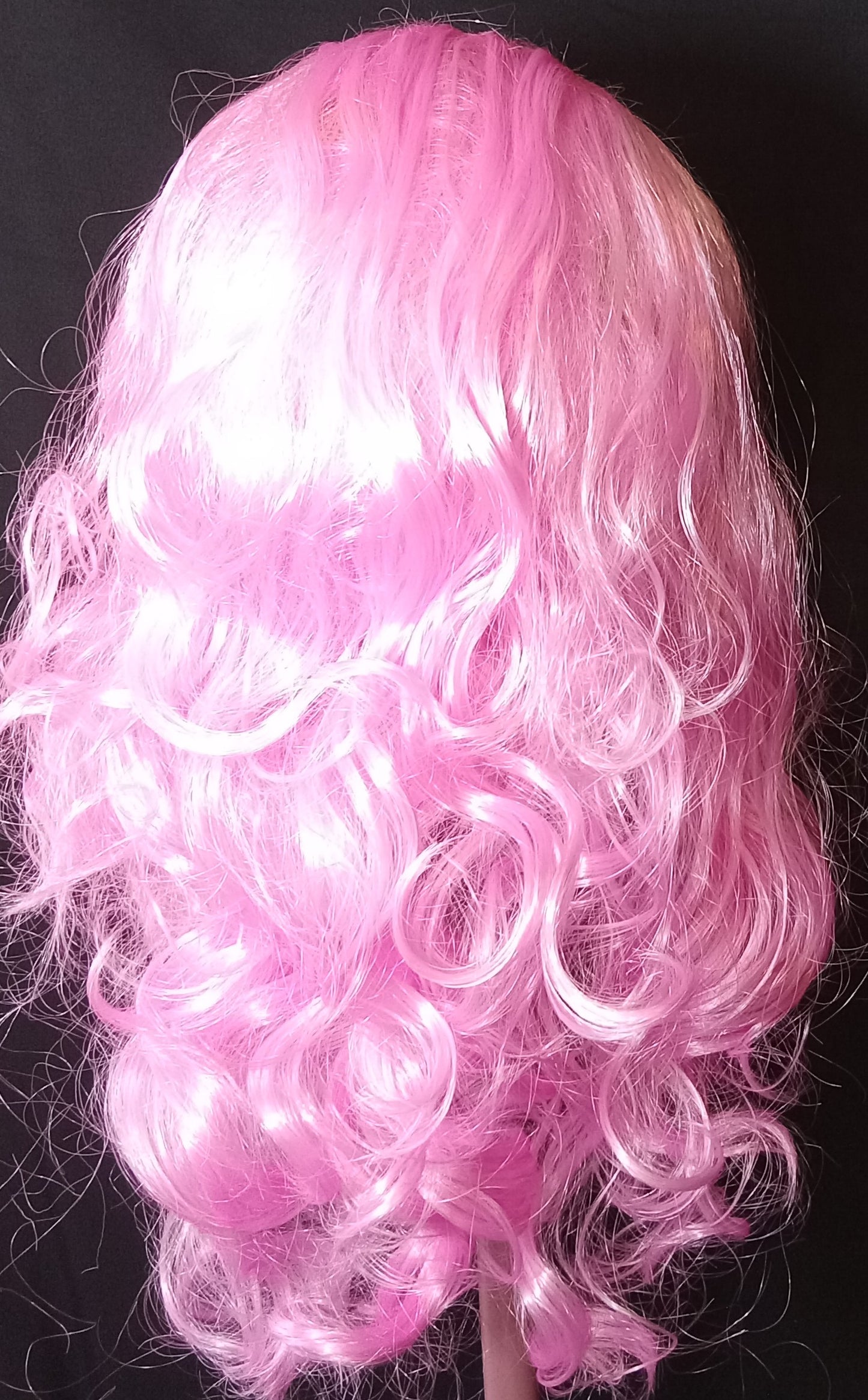 COCOMONEY WIG PINK WAVY CURLY