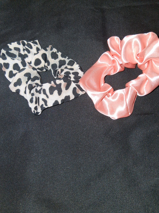 COCOMONEY HAIR SCRUNCHIES 2 PIECES SATIN OR VELVET
