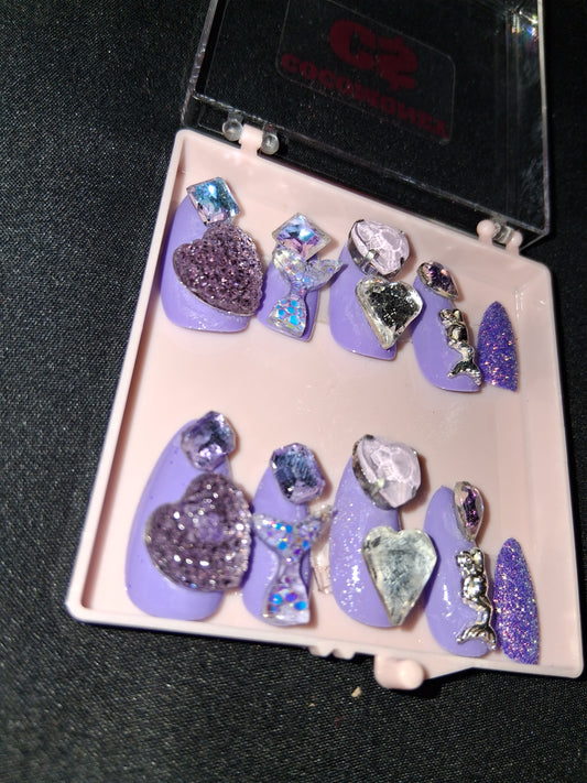 COCOMONEY NAILS CUSTOM 1 OF A KIND PIECES ACRYLIC COMES WITH FREE GIFTS
