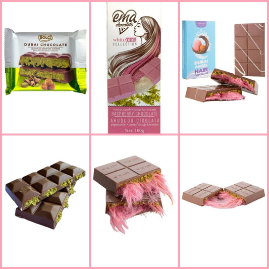 Dubai Chocolate Bar 3 options to choose from