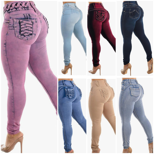High Waisted Skinny Levanta Cola Stretch Jeans
