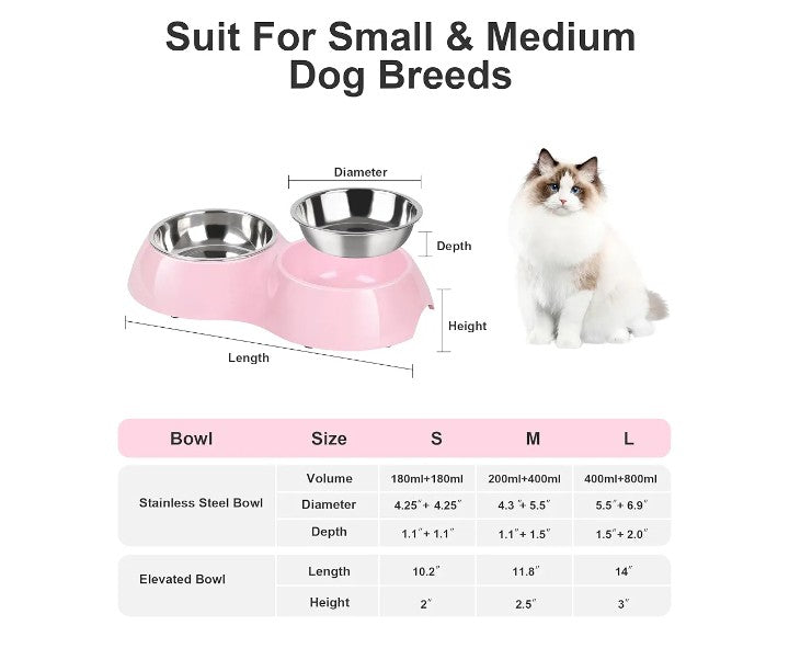 Double Dog Bowl Set 4 colors to choose from