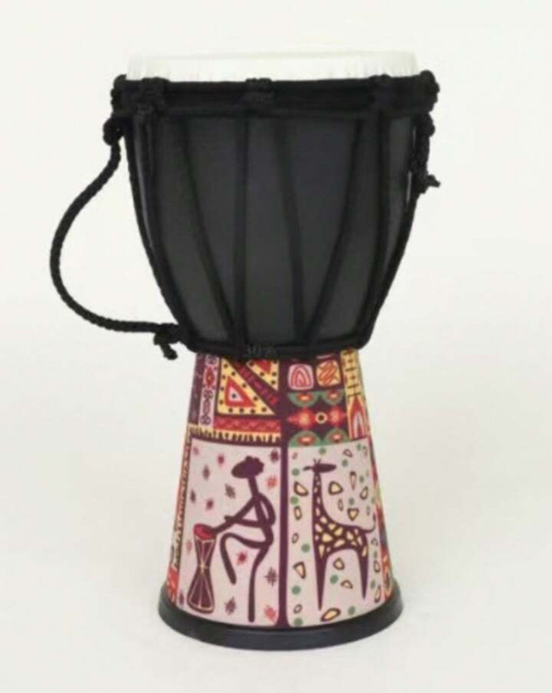 1 Pc African Djembe Drum Percussion Instrument, Lightweight For Beginner, Handmade Goatskin Drum [Some Parts Random Color, Color Variance]