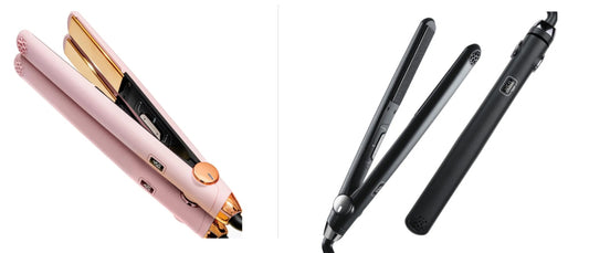 Flat Iron Hair Straightener and Curler 2 in 1 with 10s Fast Heating, 1 Inch Professional Titanium Straightening Curling Iron with 32 Adjustable Temp and Automatic Shut Off