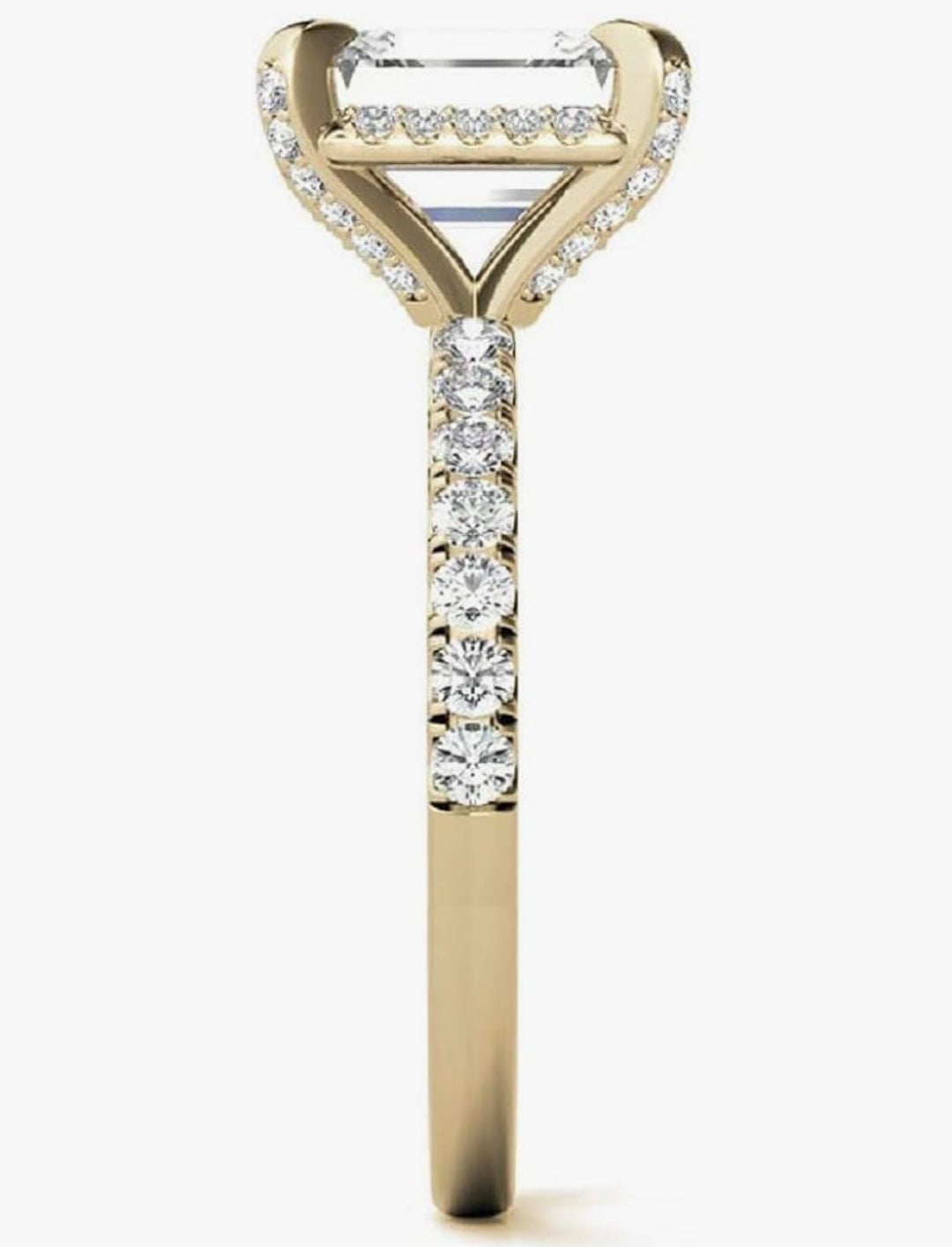 14K Solid Yellow Gold Handmade Engagement Ring 2.00 CT Radiant Cut Moissanite Diamond Solitaire Wedding/Bridal Ring for Women/Her Awesome Ring