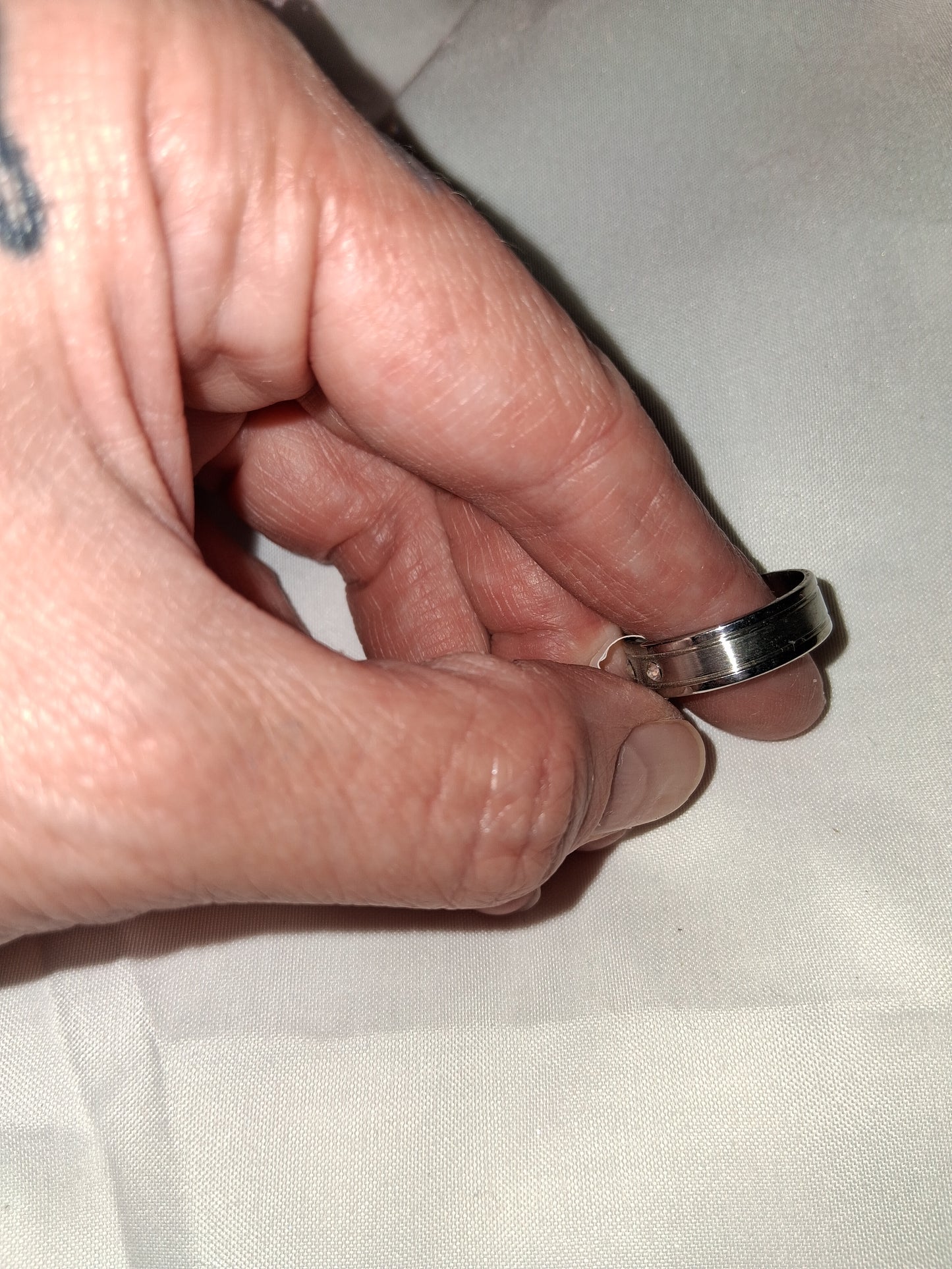 Mens stainless steel ring size 8