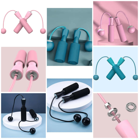 2pcs Pink PVC Cordless Skipping Jump Rope