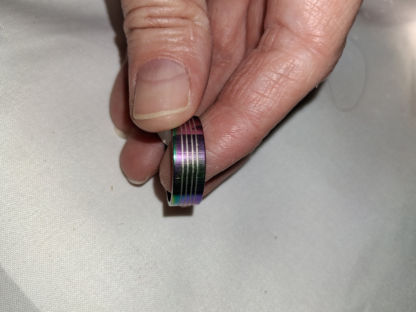 Mens stainless steel ring lords prayer