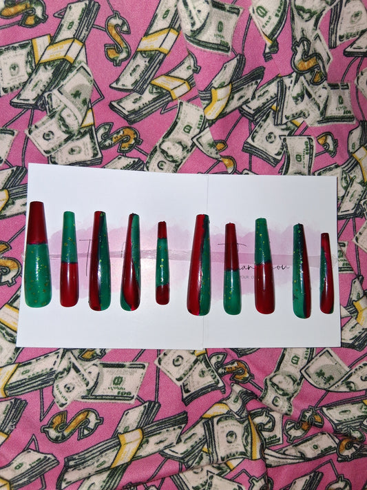 COCOMONEY NAILS CUSTOM 1 OF 1 GLUE ON PRESS ON COMES WITH FREE GIFTS #g3