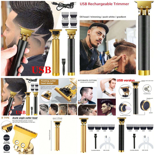 Electric Hair Clipper, Cordless Hair Trimmer Set For Hair Cutting, Professional Trimmer Shaver Trimmer Beard USB Rechargeable Hair Cutting Machine For Men