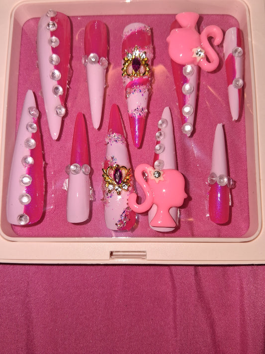 COCOMONEY NAILS CUSTOM 1 OF 1 GLUE ON PRESS ON COMES WITH FREE GIFTS #o33