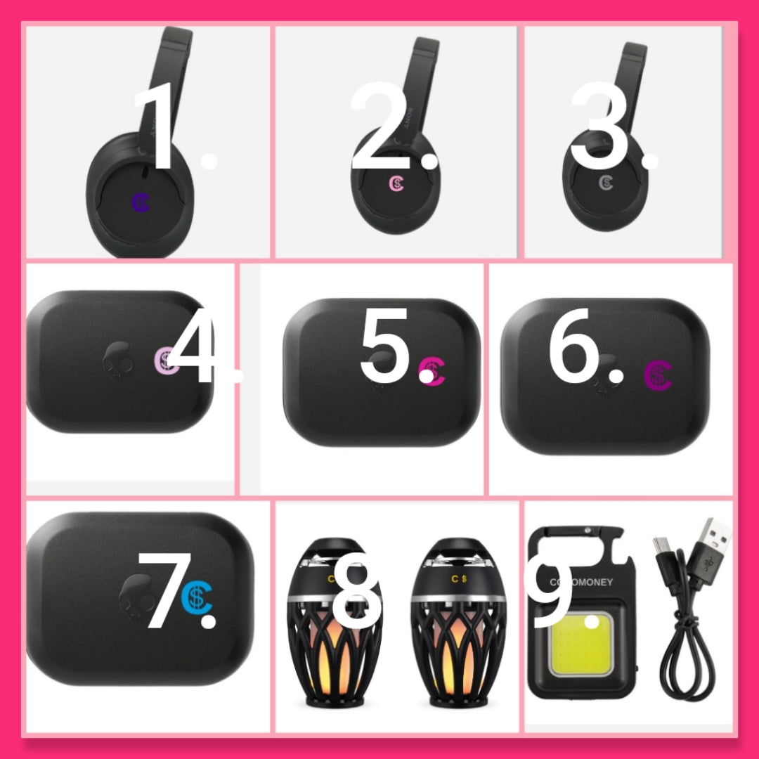 Electronics Speakers Earbuds or flashlight choose number by the item you want