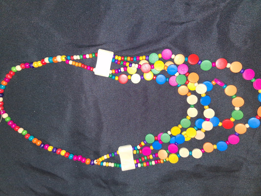 COCOMONEY NECKLACE WOOD 35IN