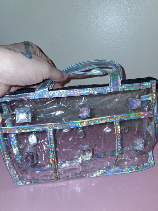 COCOMONEY ACCESSORY OR MAKEUP BAG 9HALF IN BY 6IN BY 2 IN custom 1 of a kind
