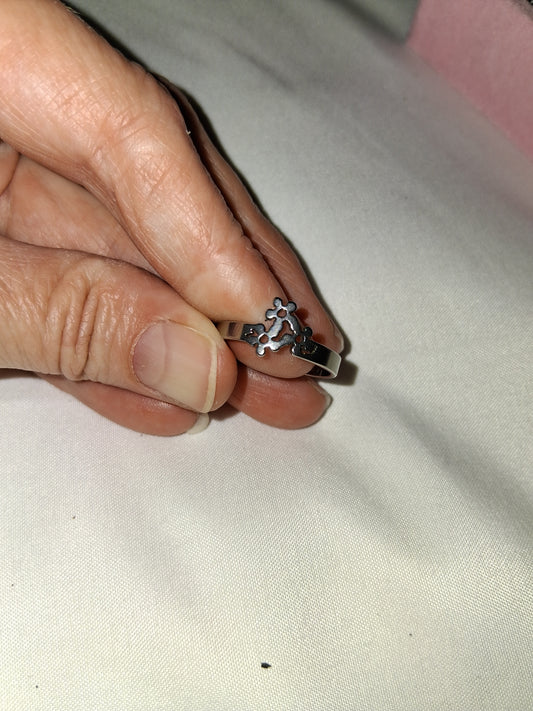 Unisex stainless steel ring size 10