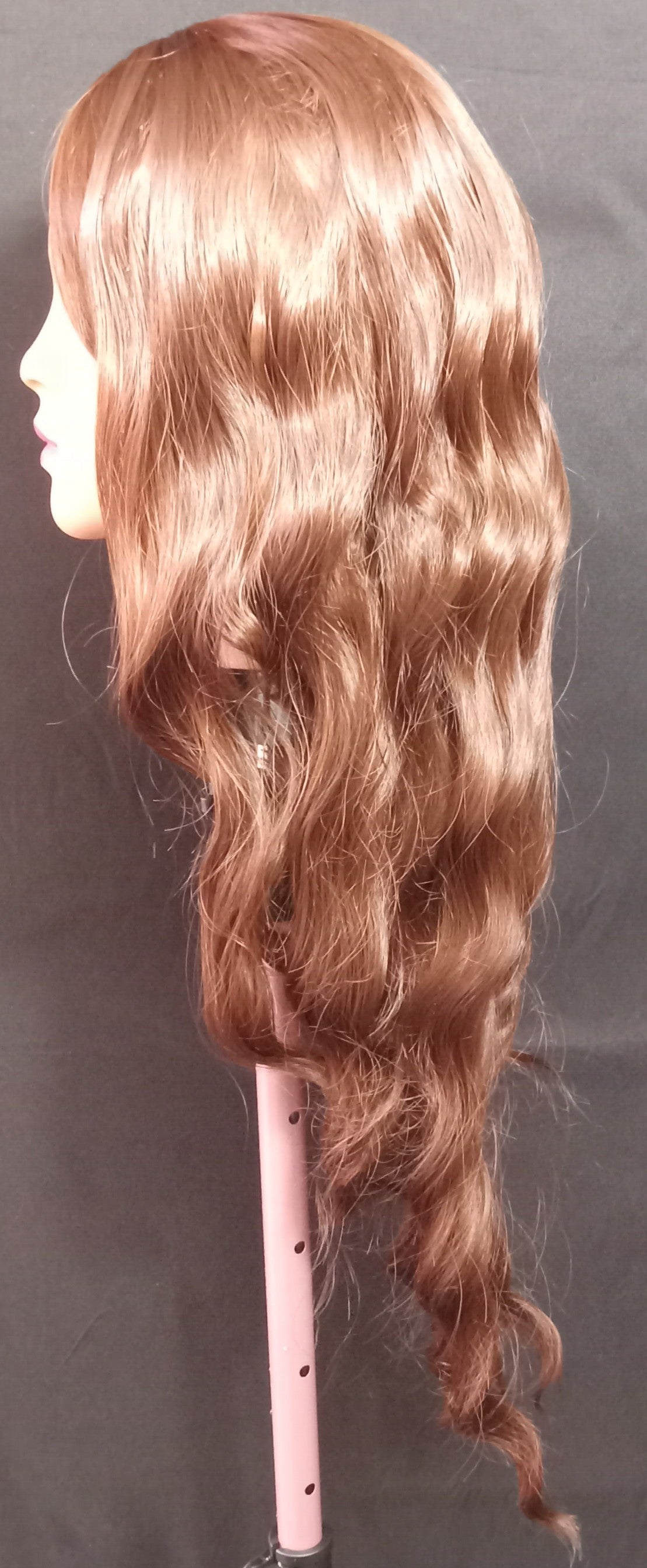 COCOMONEY WIG LONG BROWN WAVY SYNTHETIC