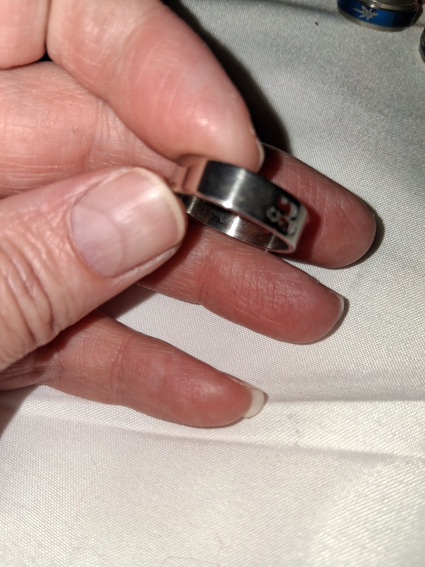 Mens stainless steel ring size 8