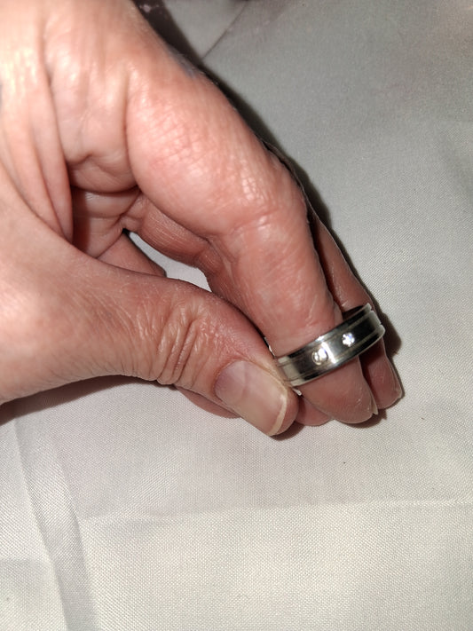 Mens stainless steel ring size 8