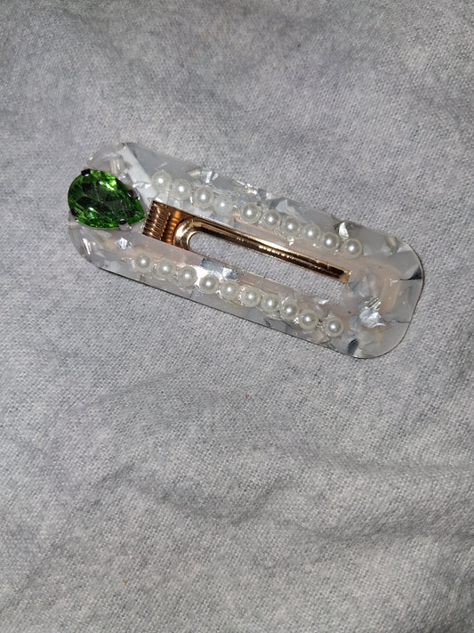 COCOMONEY HAIR CLIP 3INCH CUSTOM 1 OF A KIND PIECE with gemstones