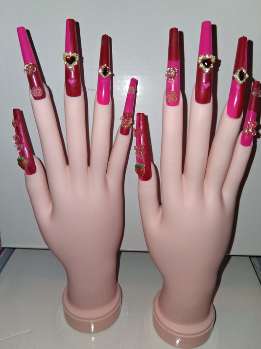 COCOMONEY NAILS CUSTOM 1 OF 1 GLUE ON PRESS ON COMES WITH FREE GIFTS #p72