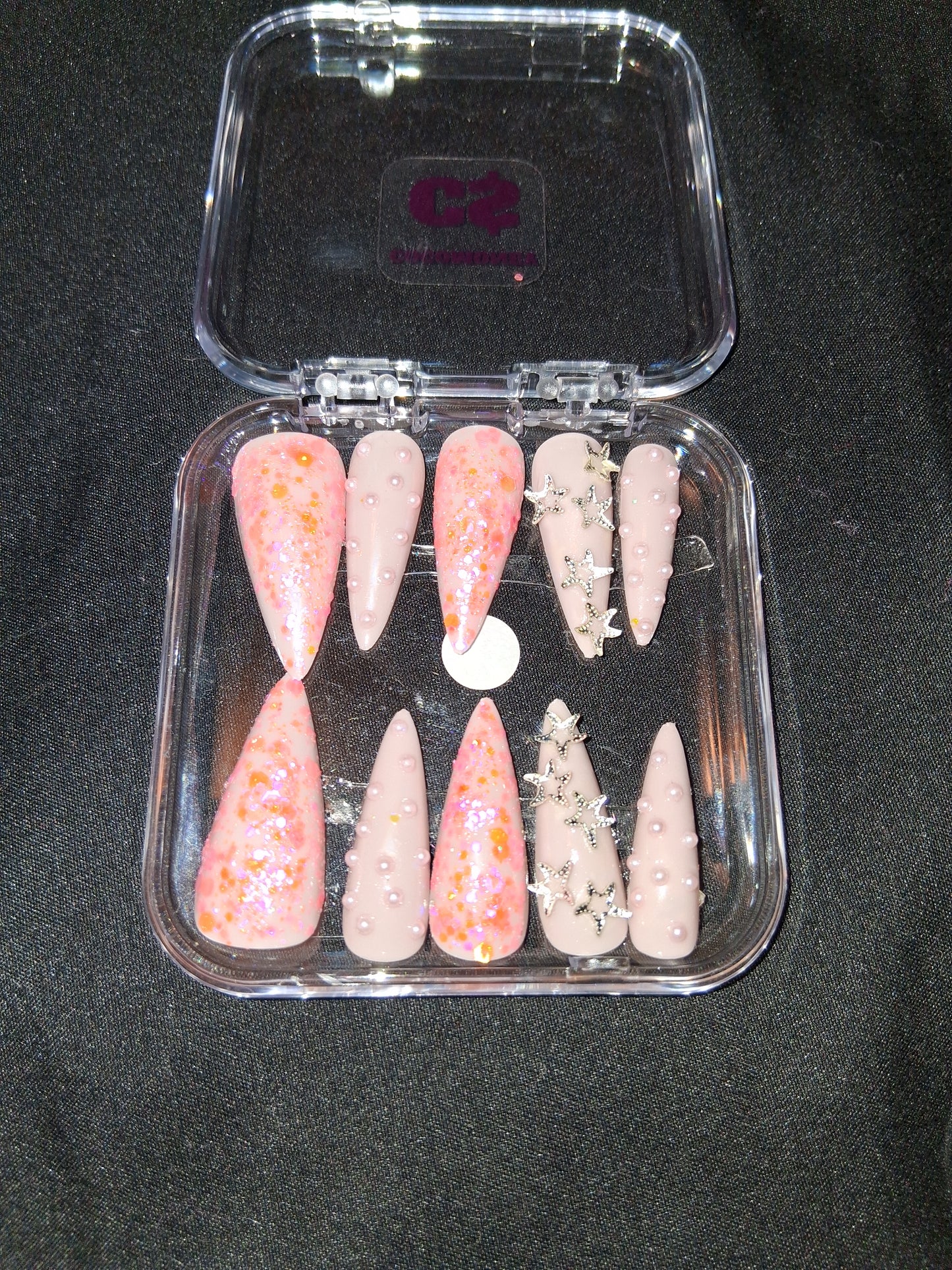 COCOMONEY NAILS CUSTOM ONE OF A KIND PIECES WITH NAIL BAG AND FREE GIFTS ACRYLIC